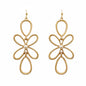 Geometric Open Gold with Pearl Center 2.5" Earring