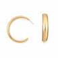 Gold Hammered Hoop 1.5" Earring