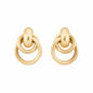 Gold Hammered Double Knotted .5" Stud Earring