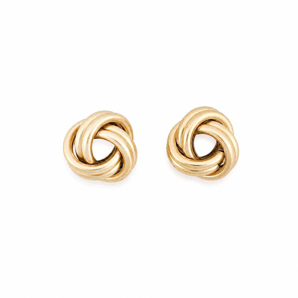 Gold Hammered Knotted .3" Stud Earring