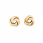 Gold Hammered Knotted .3" Stud Earring