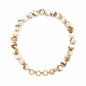Natural 14MM Beaded Necklace with Gold Chain Toggle 18" Necklace