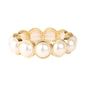 Gold Wrapped with Pearl Circle Stretch Bracelet