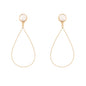 Pearl Textured Teardrop Post 2" Earring