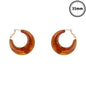 Tortoise and Gold Hoop 1.5" Earring