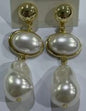 Gold and Freshwater Pearl 2" Drop Earring