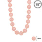20MM Pink Natural Stone Beaded 18" Necklace