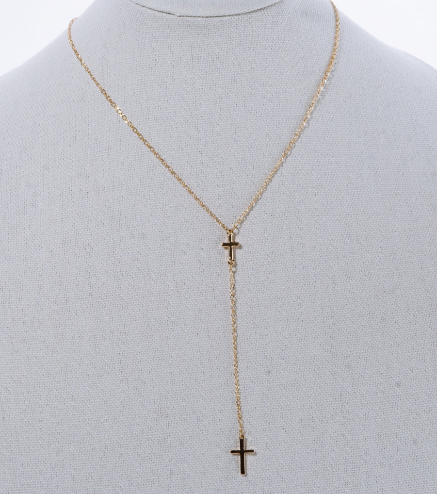 Cross Y Drop 16"-18" Necklace