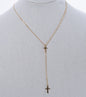 Cross Y Drop 16"-18" Necklace