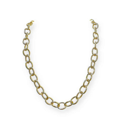Gold Open Chain 16"-18" Necklace with Detachable Large Elephant Charm