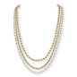 Gold and Pearl Triple Layered 16"-18" Necklace