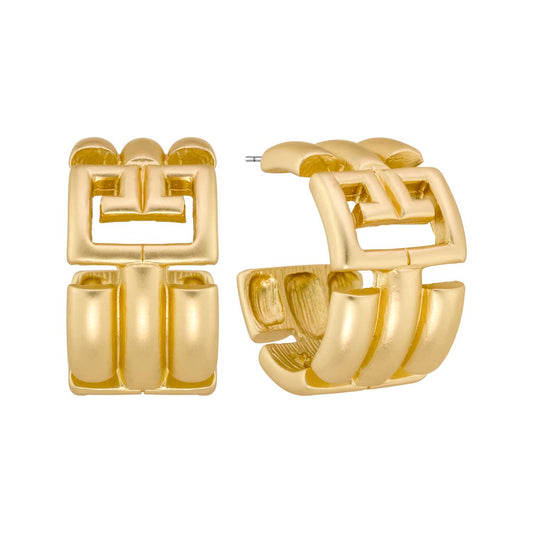 Matte Gold Huggie Hoop Earring