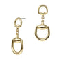 Gold Horse Bit 1" Stud Earring