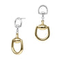 Gold and Silver Horse Bit 1" Stud Earring