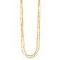 Gold 4 Layered Chain with Beaded Accents 16"-18" Necklace