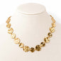 Hammered Gold Disc 16"-18" Necklace