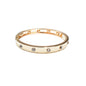 Gold Bangle with Crystal Studded Accents