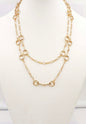 Gold Horse Bit 32” Necklace