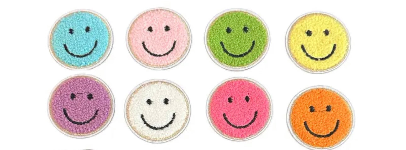 Iron on Hat Smiley Patches