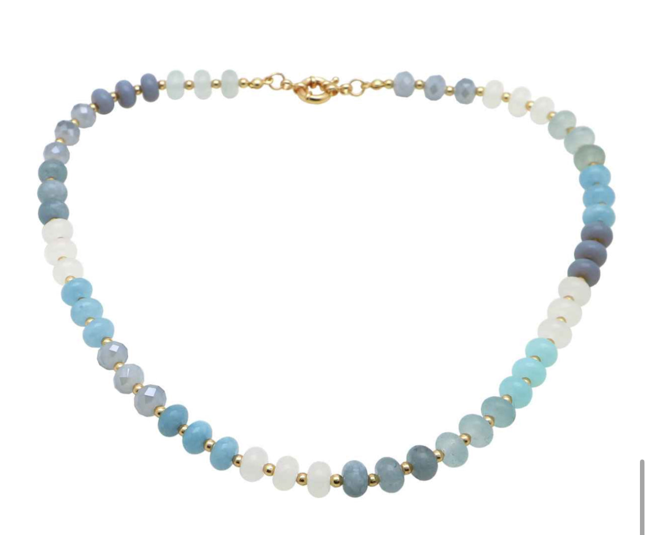 Light Blue Colored "Candy" Beaded 16" Necklace