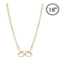 Gold Chain with with Gold Horsebit 18" Necklace