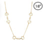 Gold Chain with Gold Horsebit 18" Necklace