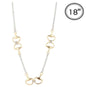 Silver Chain with Gold Horsebit 18" Necklace