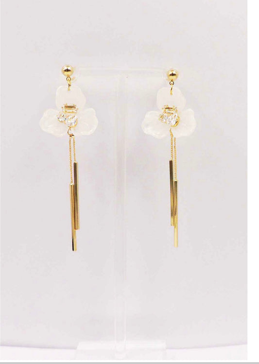 Clear acrylic with Gold Chain 2.5" Earring