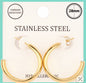 Stainless Steel 1" Gold Hoop Earring