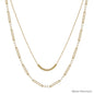 Water Resistant Double Layer Snake and Thin Chain 16"-18" Necklace