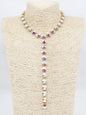 AB Crystal Y Drop 20” Necklace