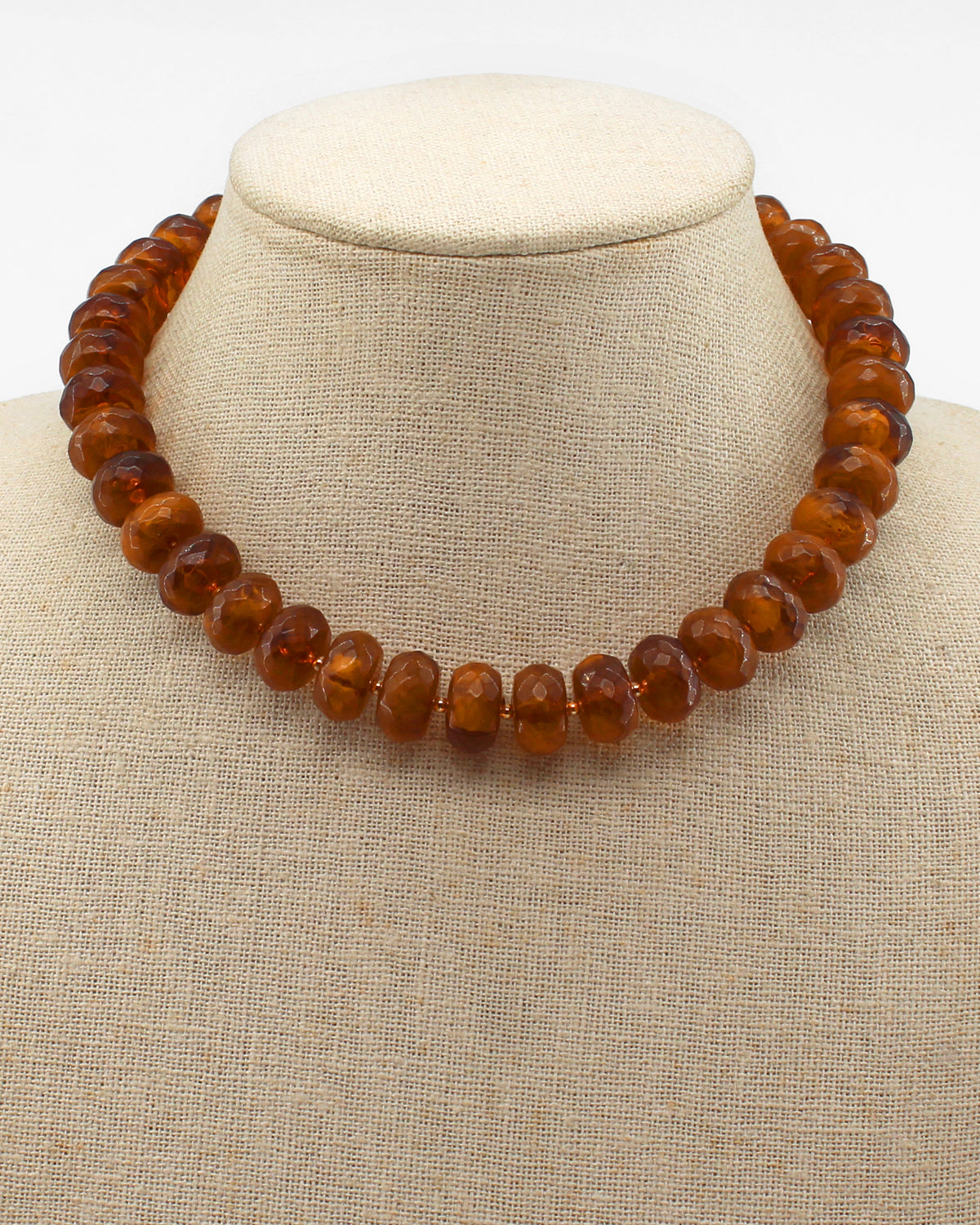 Brown Acrylic Beaded 16"-18" Necklace