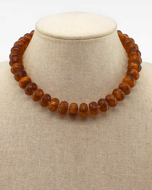 Brown Acrylic Beaded 16"-18" Necklace