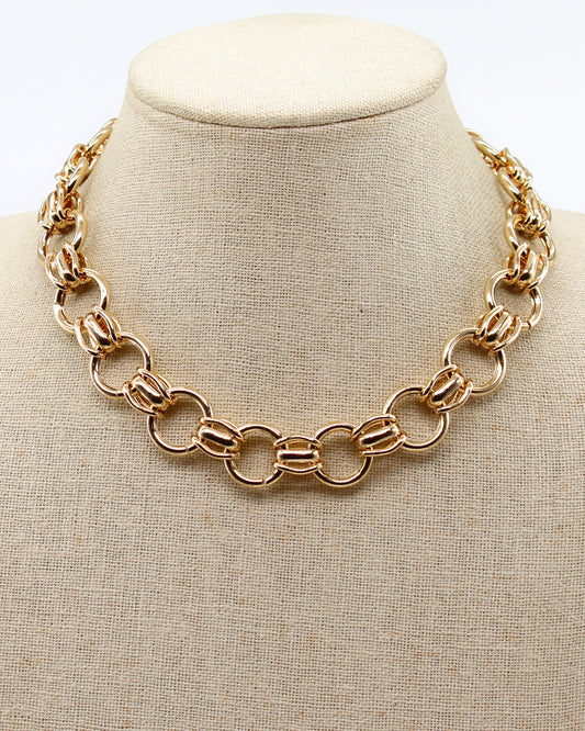 Gold Open Circle 16"-18" Necklace