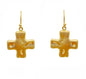 Matte Gold .5" Cross Earring