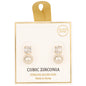 Gold Rhinestone with Pearl .5" Earring