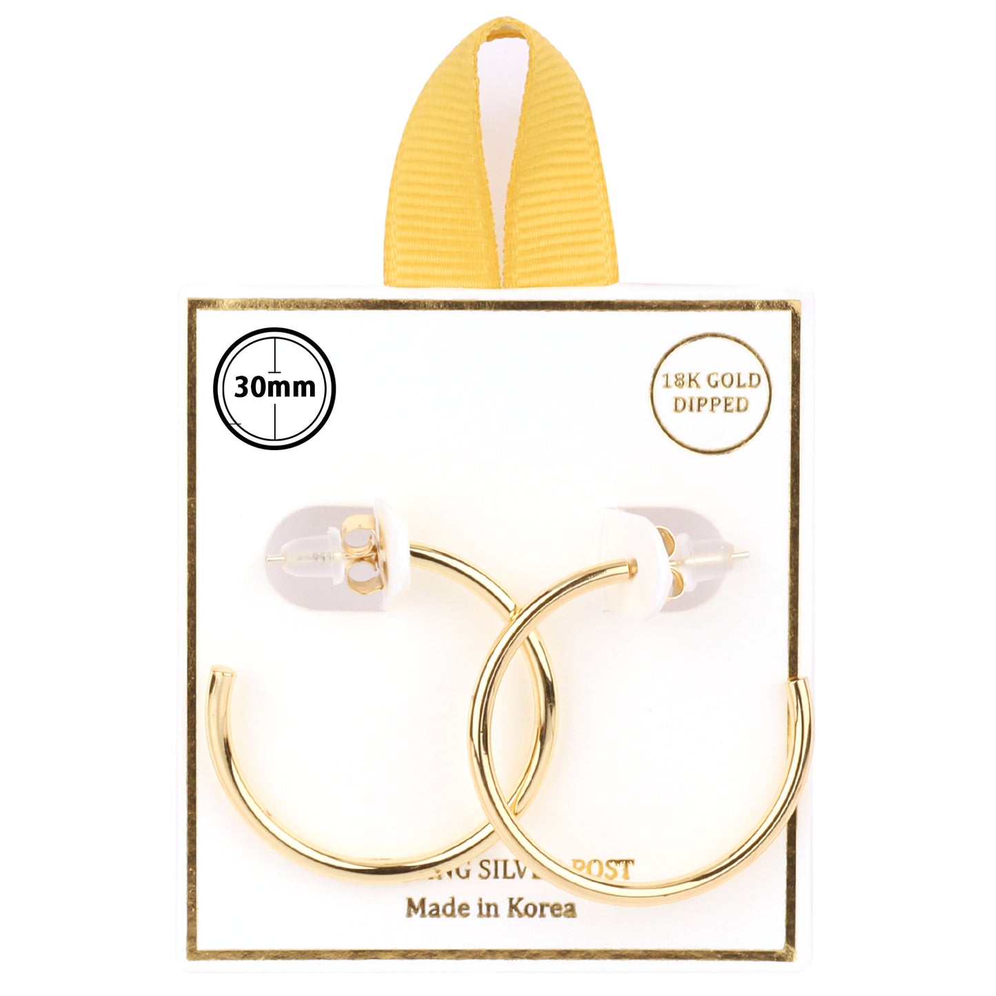 Gold Sterling Silver Post Hoop Earring