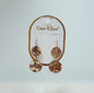 Hammered Shiny Gold Double Circle 1.25" Earring