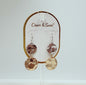 Hammered Matte Gold Double Circle 1.25" Earring