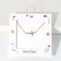 CZ Sideways Cross 16"-18" Necklace
