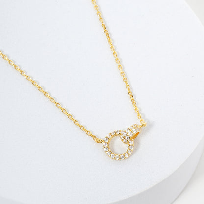 Interlocking CZ Circle 16"-18" Necklace