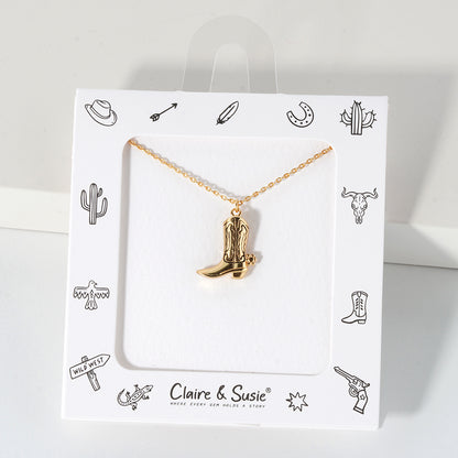 Cowboy Boot 16"-18" Necklace