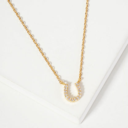 CZ Horseshoe 16"-18" Necklace