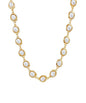 Pearl and Gold Circle 16"-18" Necklace
