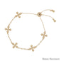 Water Resistant Gold Studded Cross Shape on Adjustable Drawstring Bracelet