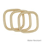 Gold Square Bangle Set of 3 Bracelets