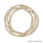 Set of 5 Small 3mm Gold and Silver Beaded Stretch Bracelets, Great for Layering!