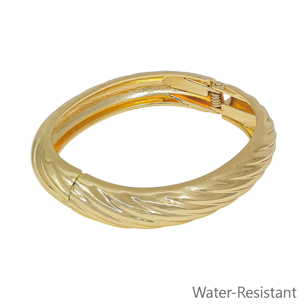 1" Gold Hinged Bracelet