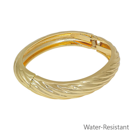 1" Gold Hinged Bracelet