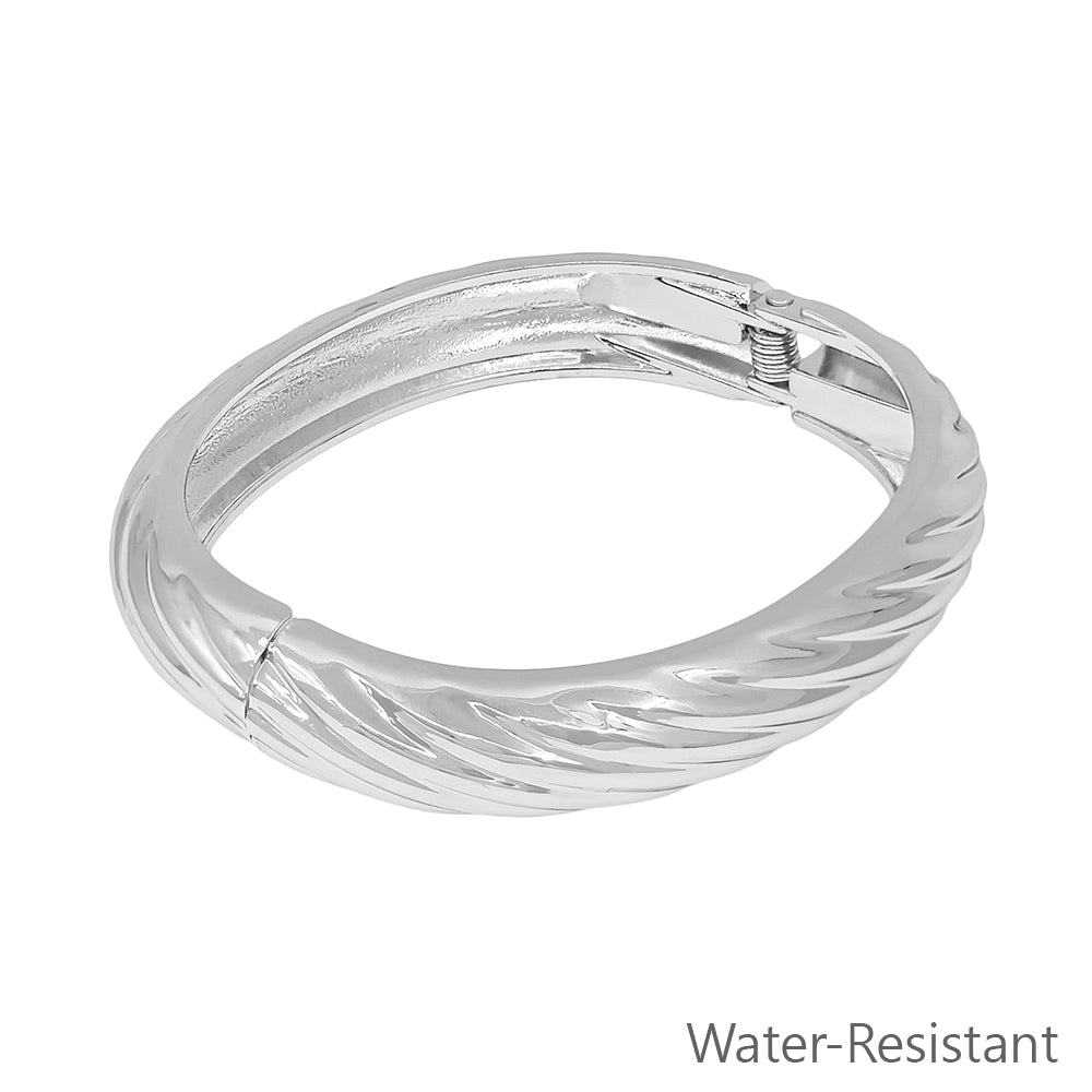 1" Silver Hinged Bracelet